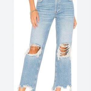 We The Free Maggie straight Jean in light denim color